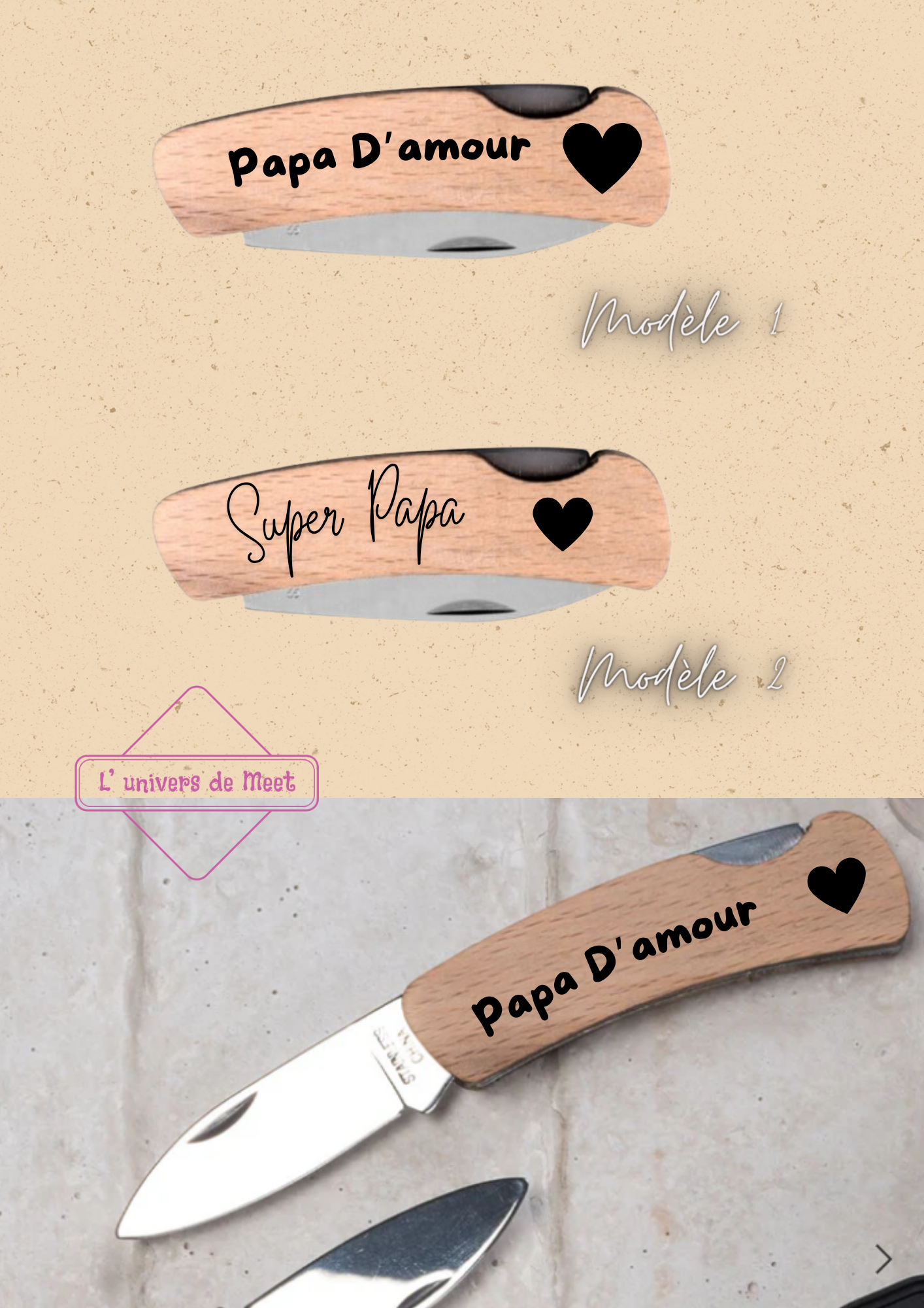 Couteau de poche personnalisé