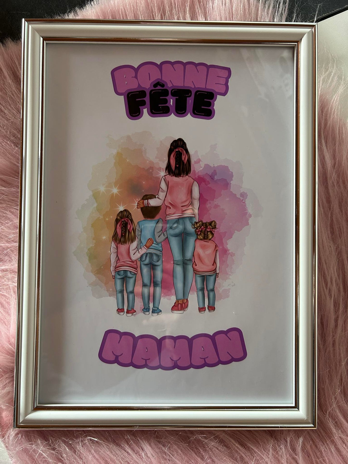 Affiche maman et ses enfants